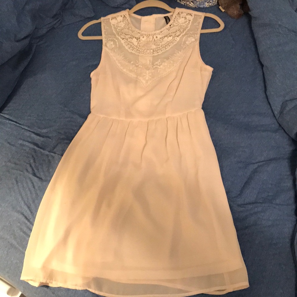 H&M cream high neck sundress